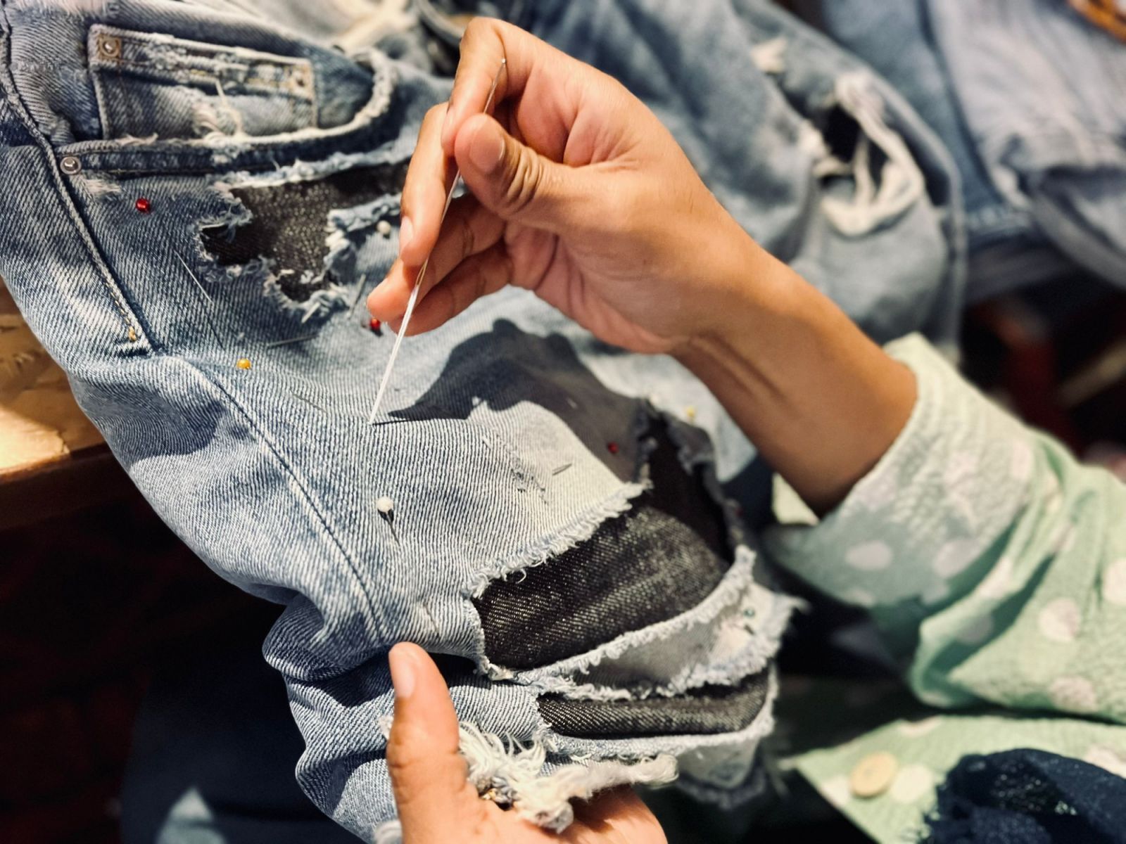 Mend on the Fly!, a workshop by Fin Crafted Goods at Green-House 2024