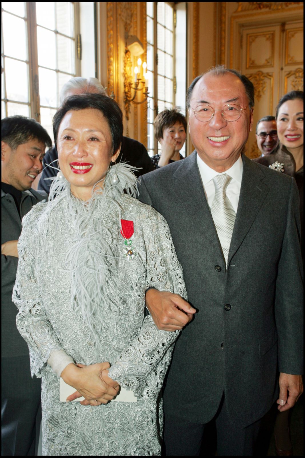 Joyce Ma and husband at Joyce Ma Receives The Legion of Honour. (Photo by Bertrand Rindoff Petroff/Getty Images)