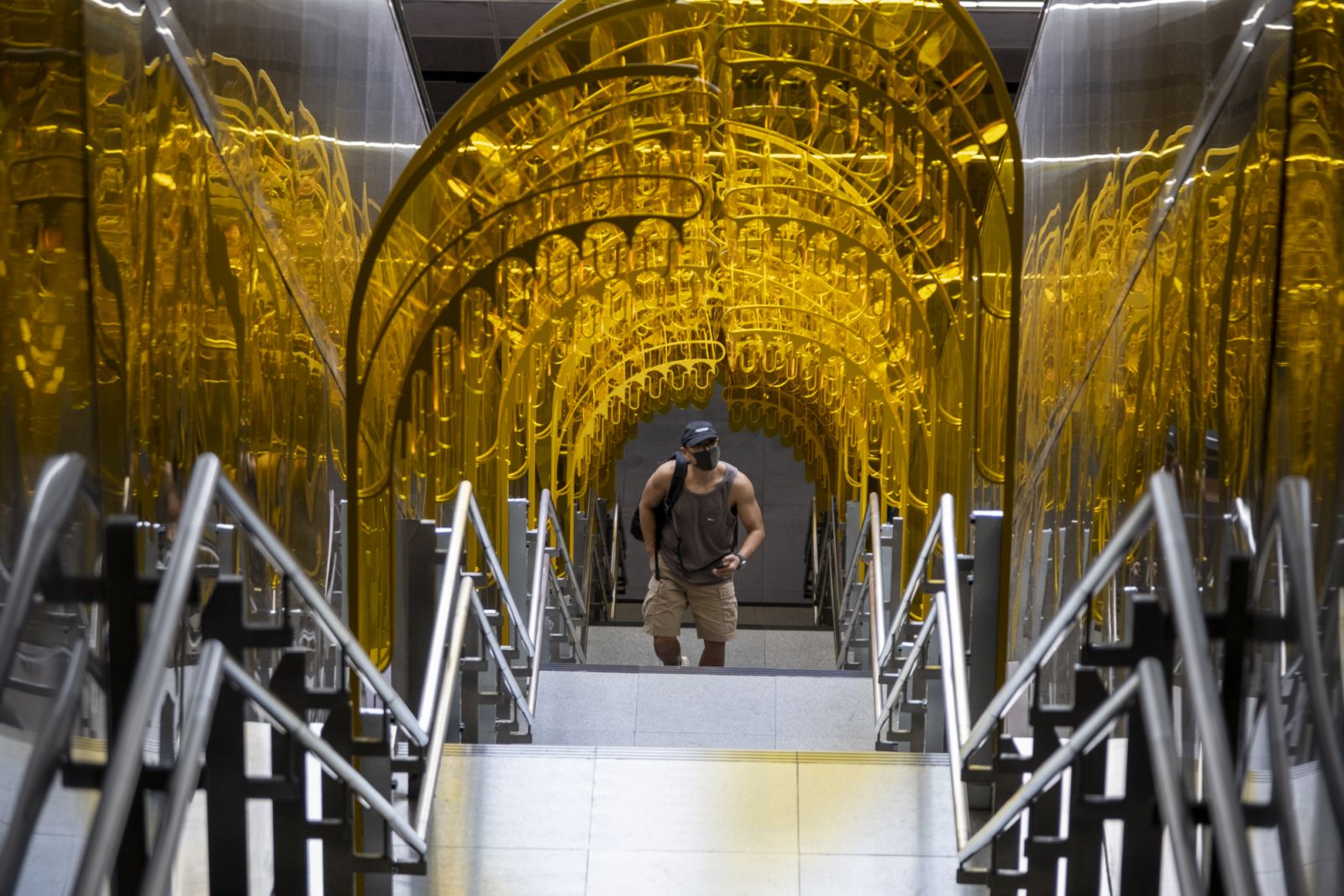 "Sunnyside Up" at MRT Pasar Seni in Kuala Lumpur