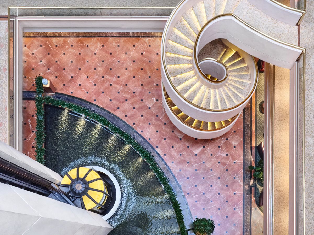 A closer look at the unique details in the atrium of Conrad Singapore Orchard