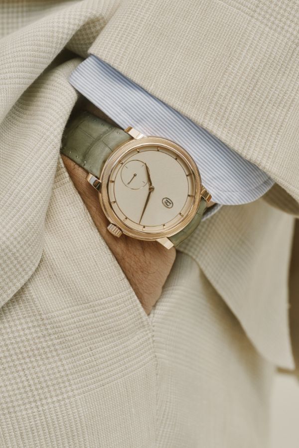 Parmigiani Fleurier Toric Petite Seconde with sandy gold dial