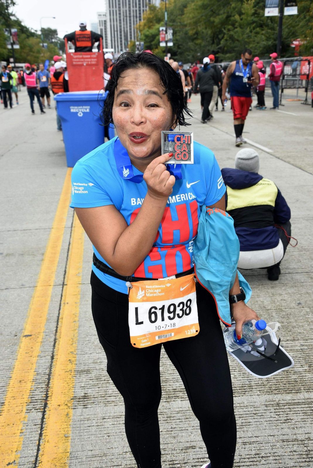 Svida Alisjahbana at the Chicago Marathon in 2018