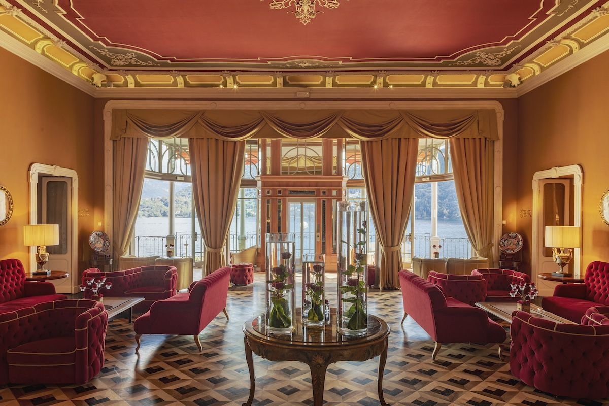 The lobby of Grand Hotel Tremezzo