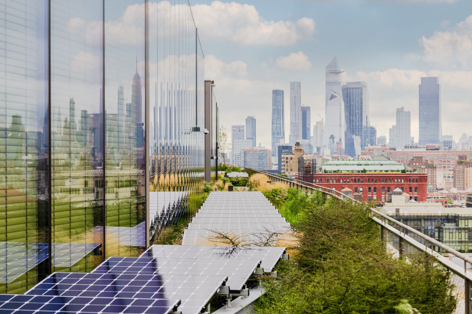Fitted with solar panels, rainwater retention systems, and reclaimed wood from the Coney Island boardwalk (Photo: Mark Wickens, @cookfox / Instagram)