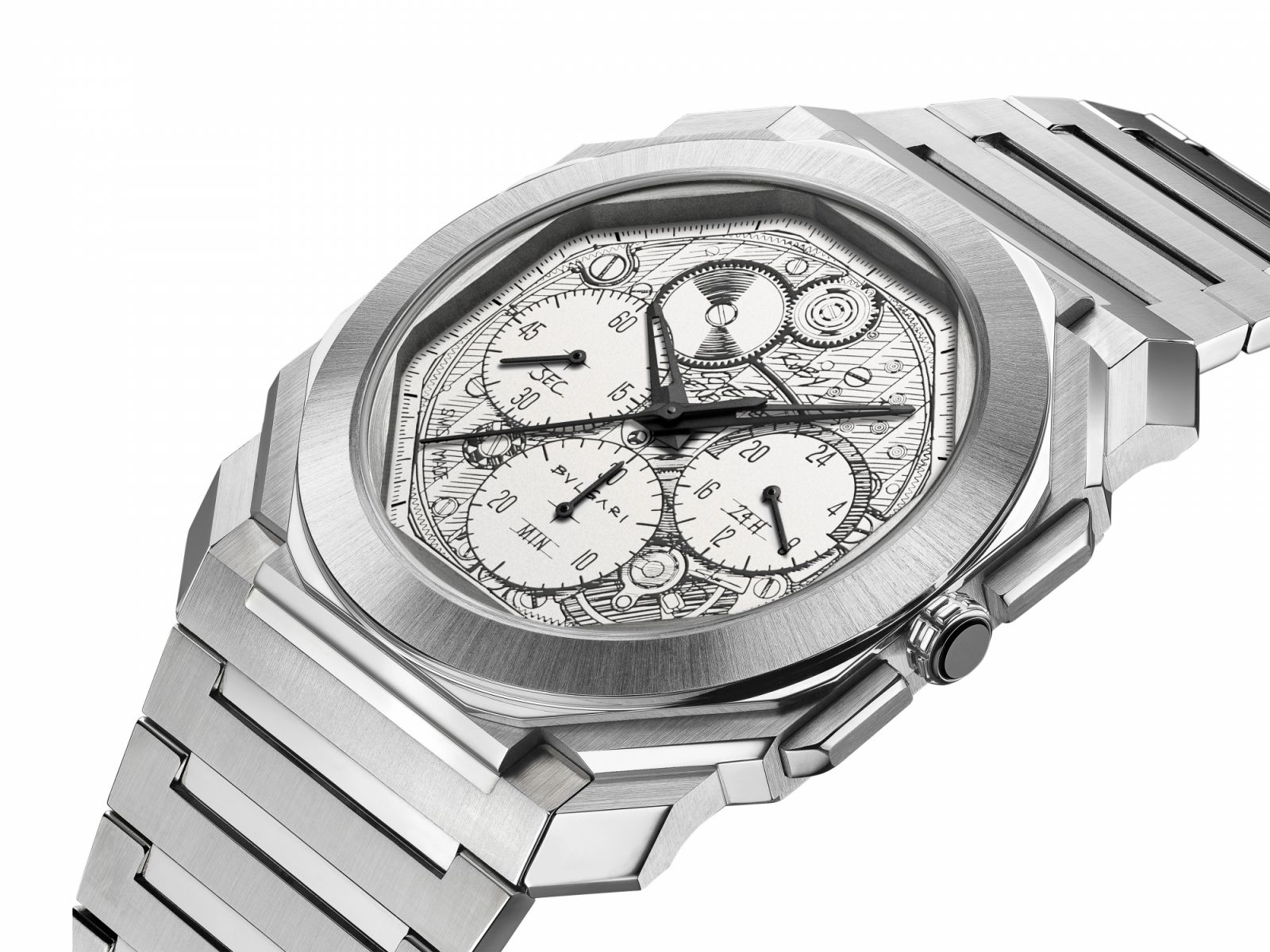 นาฬิกา Octo Finissimo Chronograph GMT Sketch (ภาพ: Bulgari)