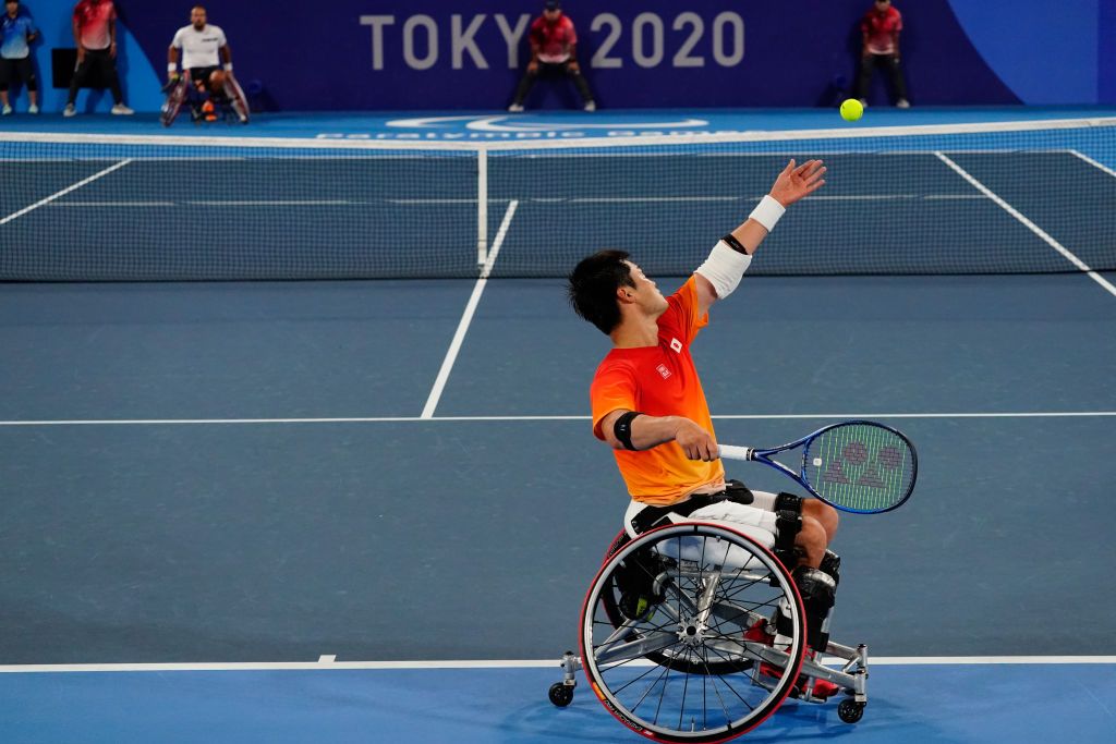 Aside from the allowed two bounces before having to hit the ball, wheelchair tennis is played with similar rules and court dimensions as its Olympic counterpart (Photo: Getty Images)