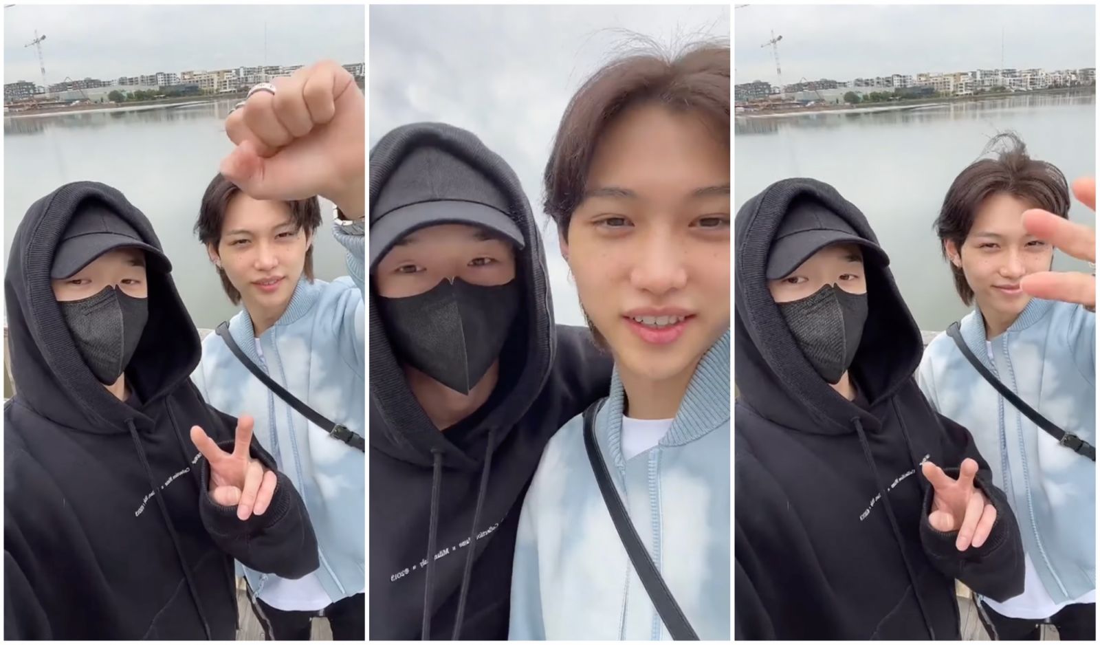 Stray Kids’ Bang Chan and Felix communicating with their fans over a TikTok live session in 2022 on their return to Australia for the first time in three years (Photo: TikTok/@jypestraykids)