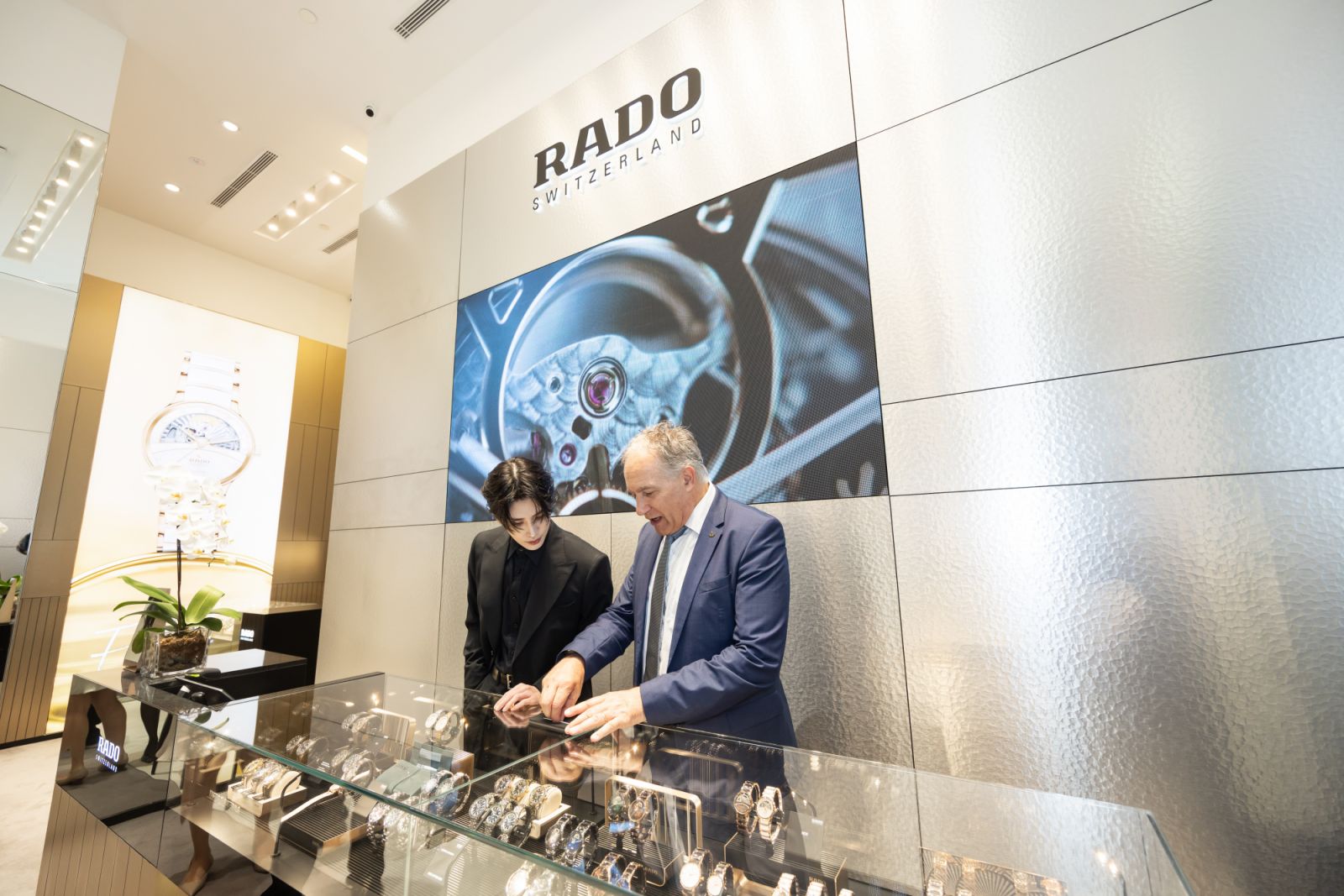 Hakken exploring Rado watches with Adrian Bosshard, Rado CEO
