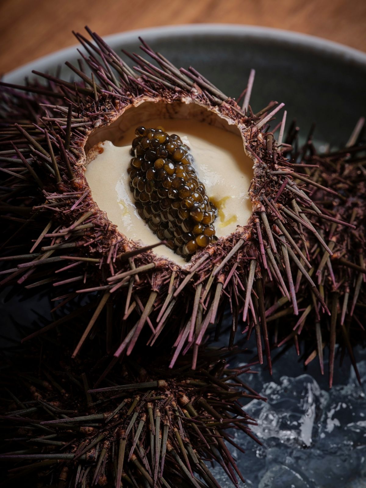 Caviar, uni, and potato (Photo: Evian)