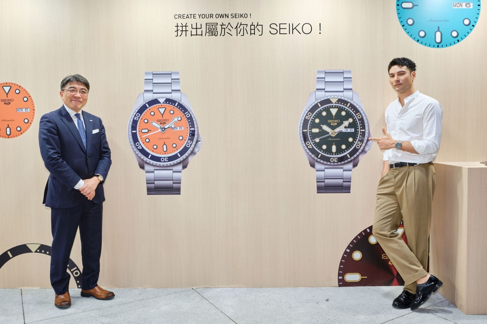 鳳小岳與Seiko精工現任社長內藤昭男合影。(Photo: Seiko)