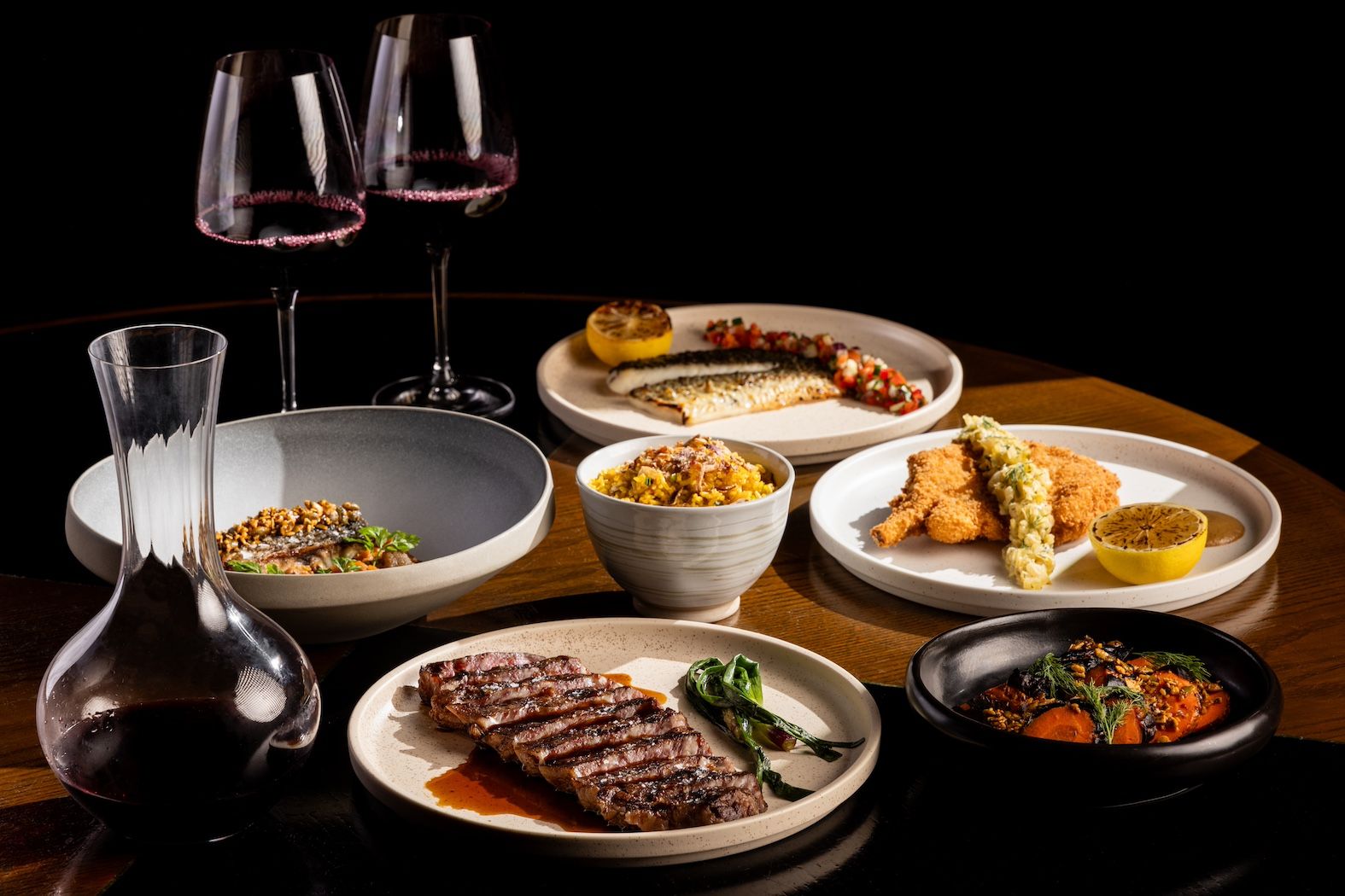 Origin Grill feast, which diners can enjoy alongside the complimentary amuse bouche