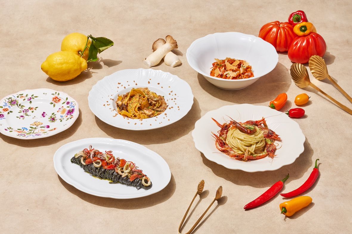 Selection of pasta at Sospiri