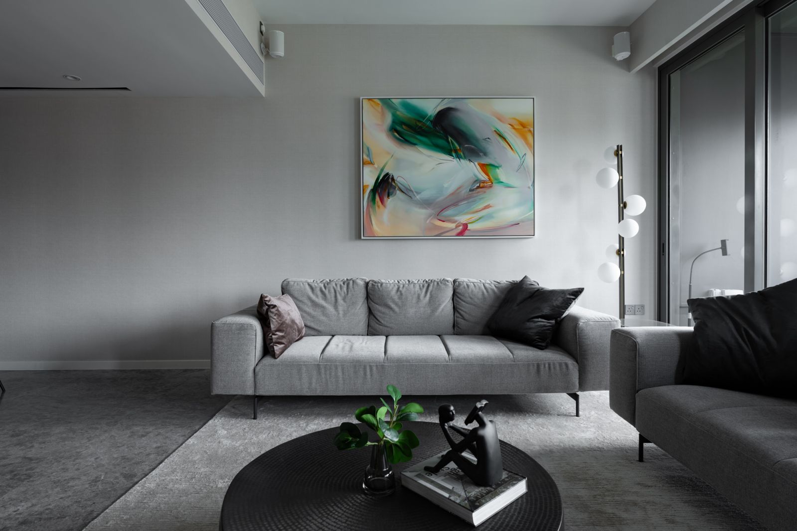 Curated artworks brighten the Riviere interiors with pops of colour