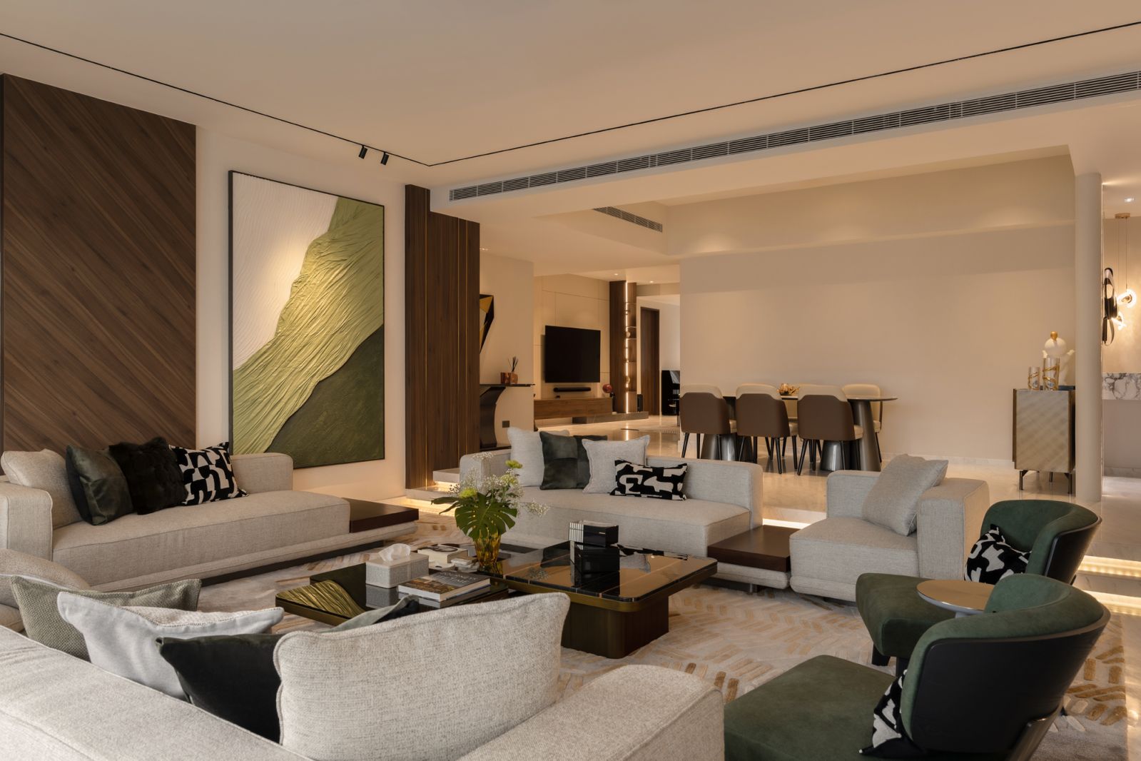 The open-plan layout of the Regency Park unit