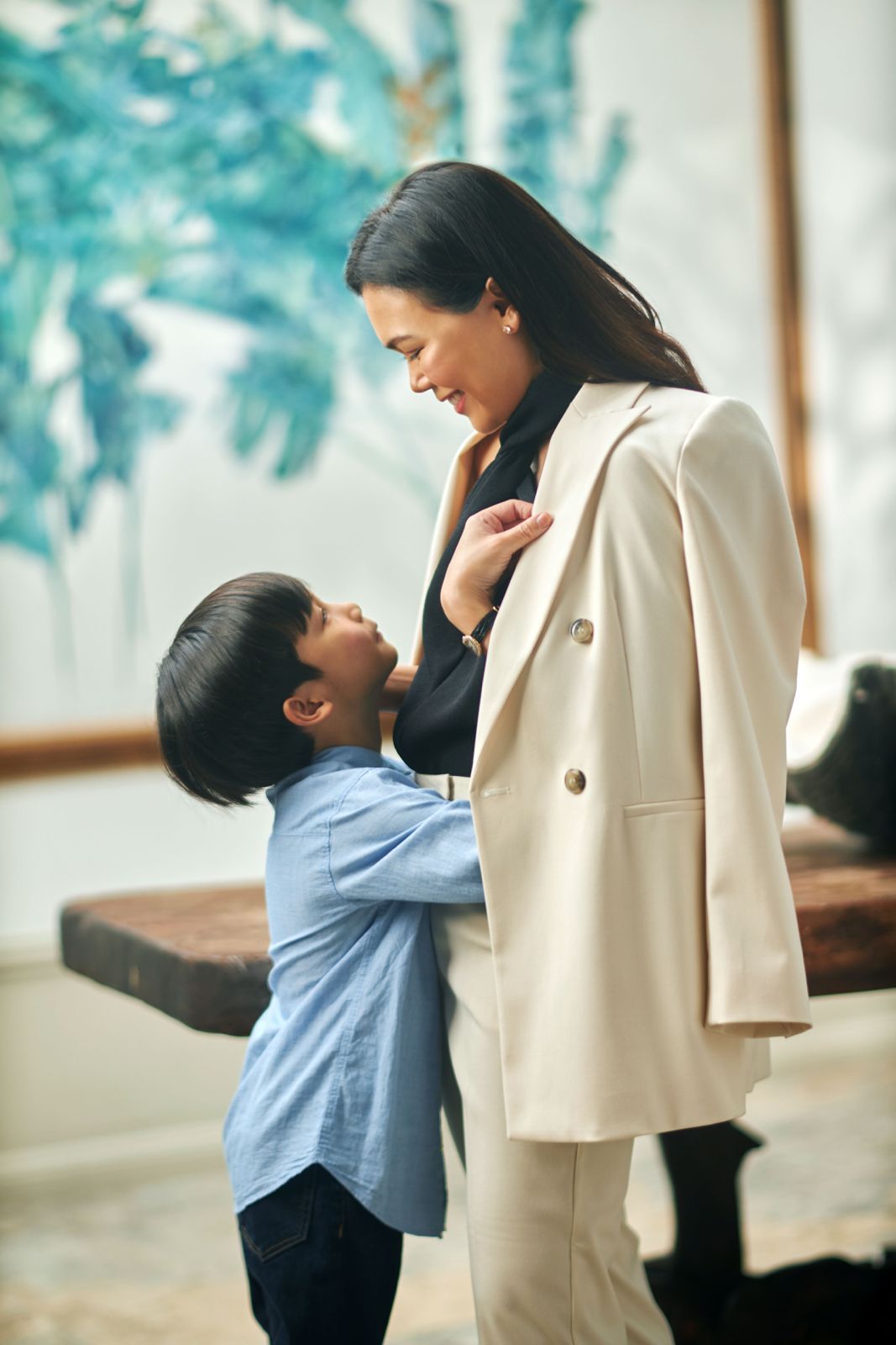 Jet Acuzar with her son, Emilio