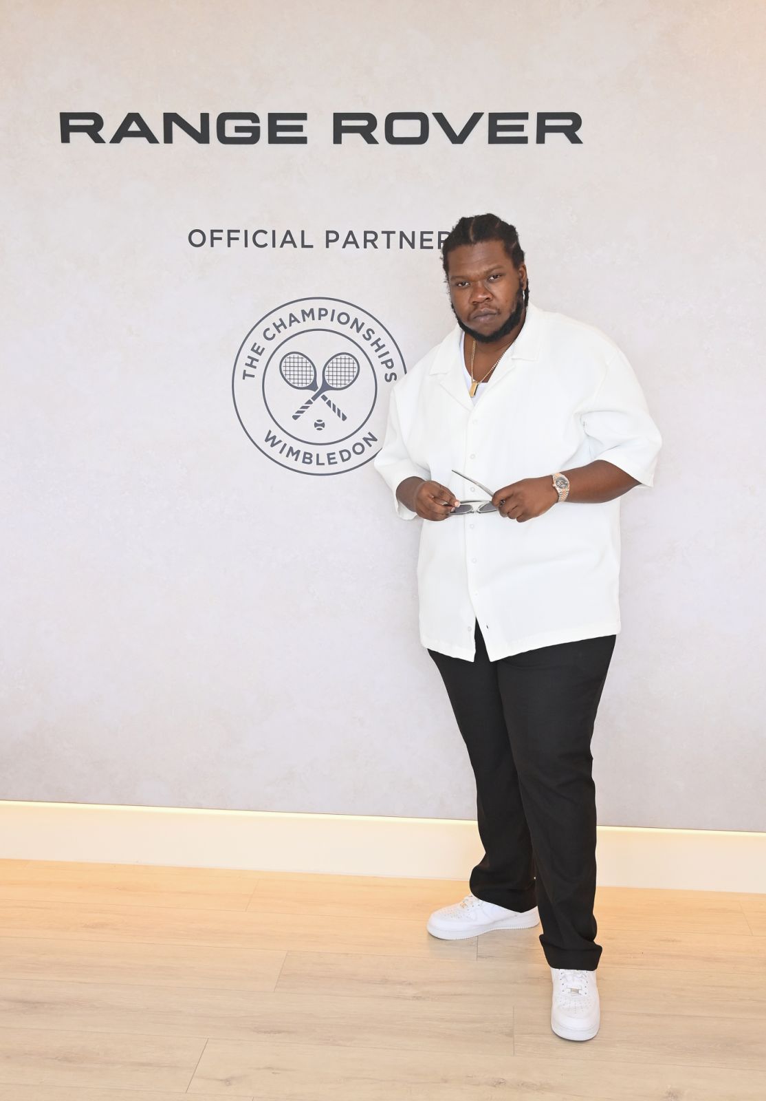 LONDON, ENGLAND: Kadeem Ramsay attends the Men's Semi-Finals during The Championships at Wimbledon as a guest of Range Rover on July 12, 2024 in London, England. Photo by Dave Benett