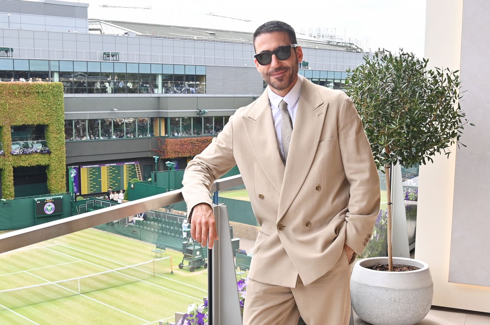 LONDON, ENGLAND: Miguel Ángel Silvestre attends the Men's Semi-Finals during The Championships at Wimbledon as a guest of Range Rover on July 12, 2024 in London, England. Photo by Dave Benett