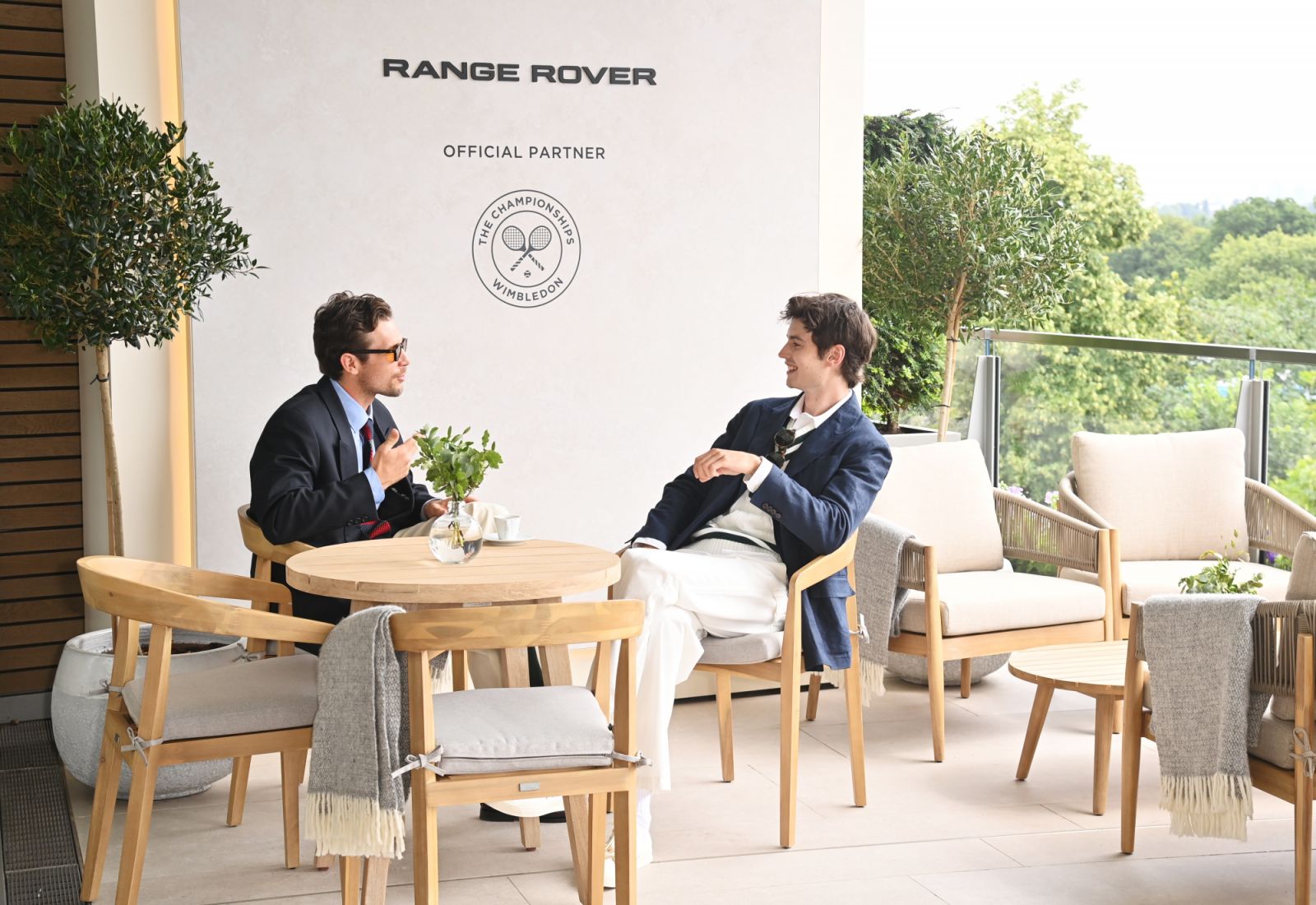 LONDON, ENGLAND: Denis Cebulec and Moritz Hau attend the Men's Semi-Finals during The Championships at Wimbledon as a guest of Range Rover on July 12, 2024 in London, England. Photo by Dave Benett