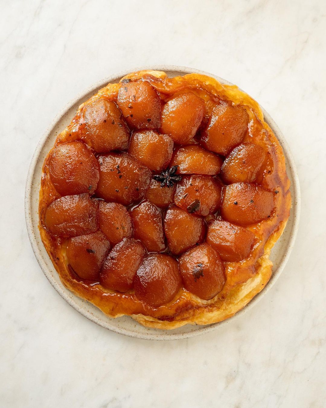 A tarte tatin topped with caramelised apples (Photo: Instagram / @thevenetianpantry)