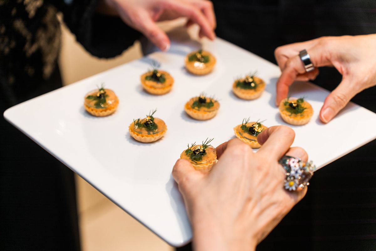 Delectable foie gras served at the party