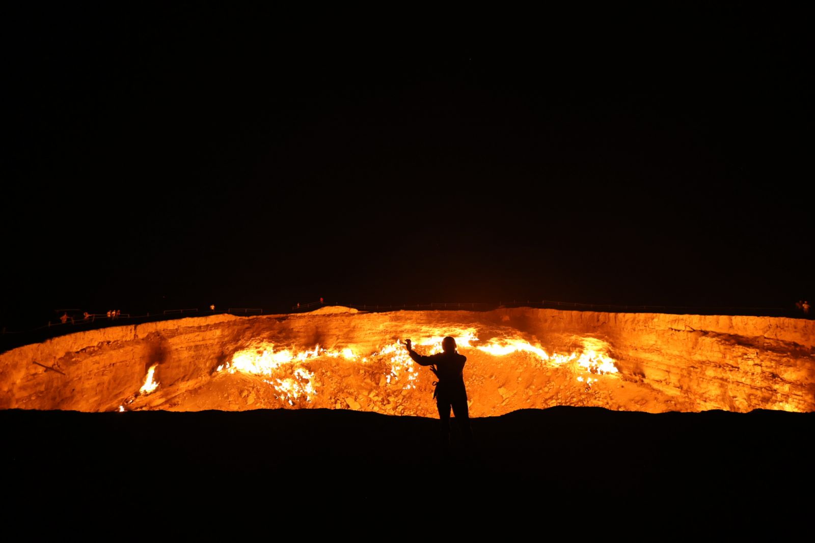 A photo of the Darvaza gas crater, also known as the Door to Hell, at Turkmenistan, took by a tour participant (Photo: Paul Wan)