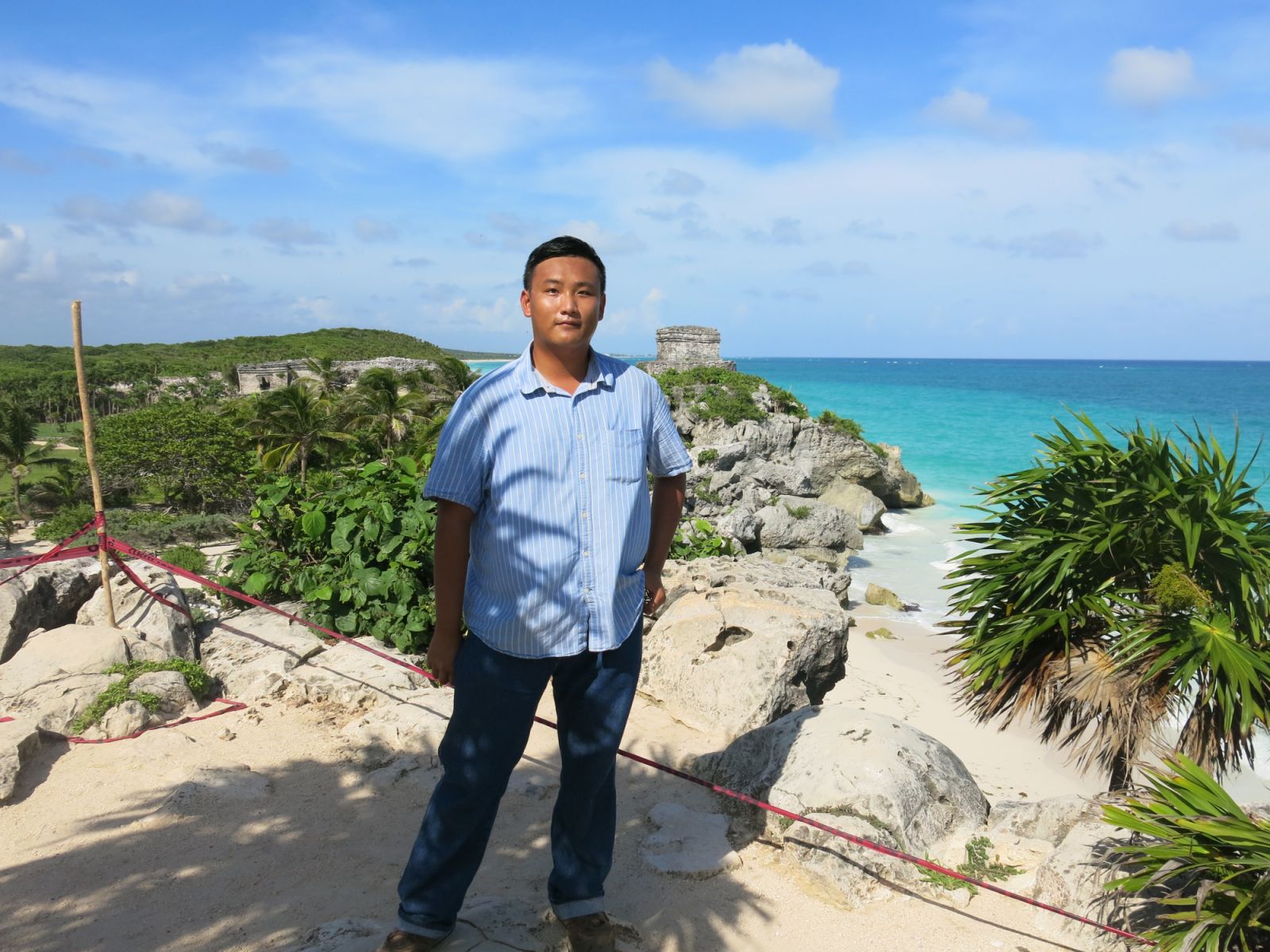 Lam was photographed in Tulum, a coastal town in Mexico's Yucatán Peninsula famous for its beaches and the ruins of an ancient Mayan port city (Photo: Alfred Lam)