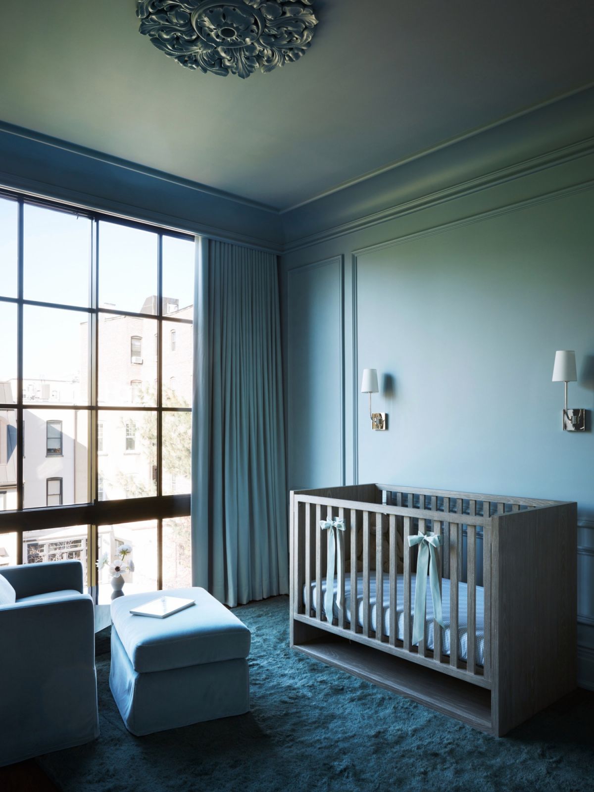 One of the nurseries in calming aqua