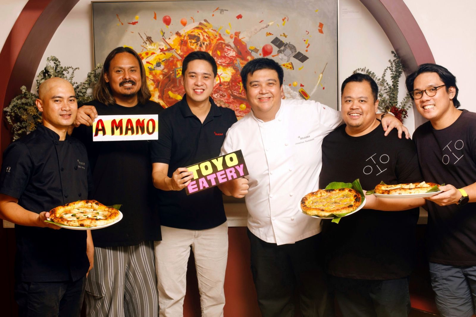 A Mano and Toyo Eatery collab for Pizza Kamayan, bringing us three unique Filipino pizzas