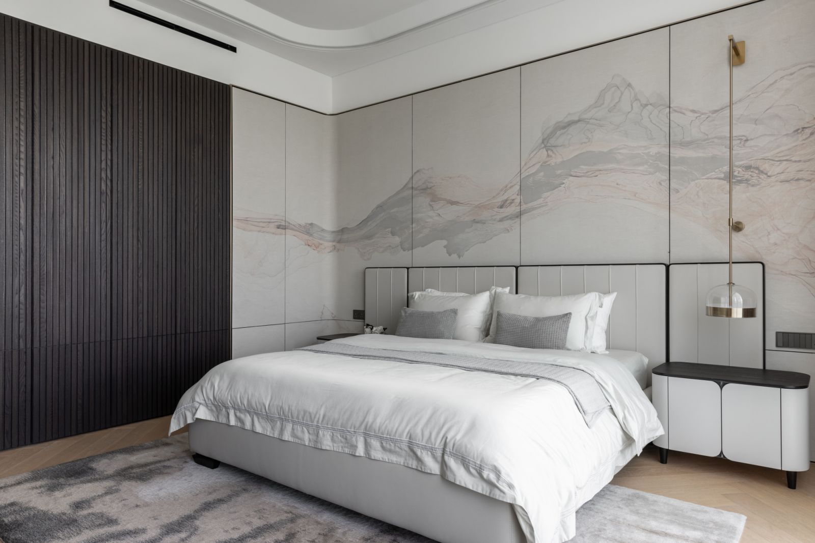 Pristine one makes for an elegant bedroom