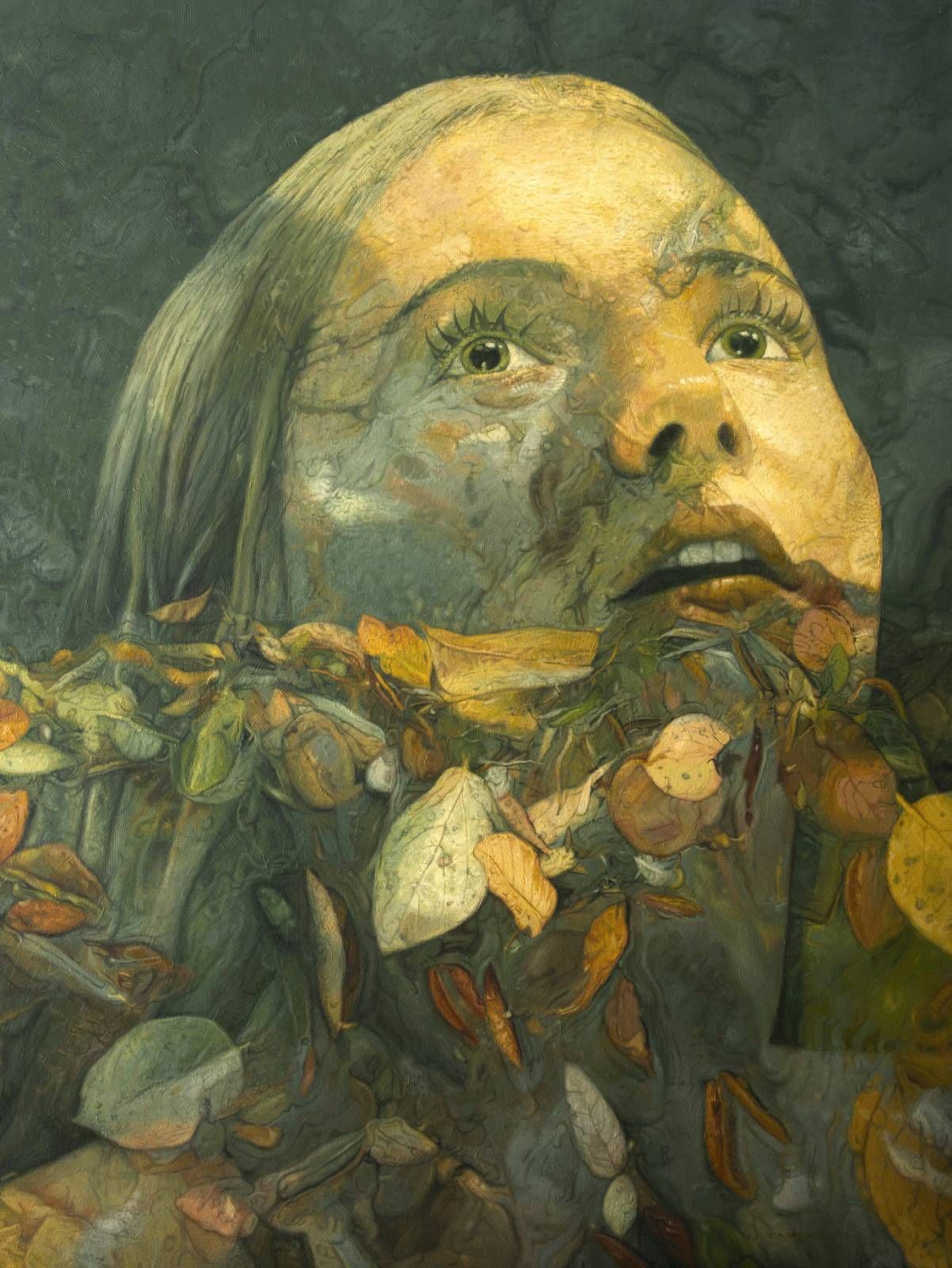 ‘Nymph II’ by Jef Cablog is an oil on canvas painting measuring 48” x 36”, created in 2024 (Art: Jef Cablog; Photo: Art Lounge Manila)