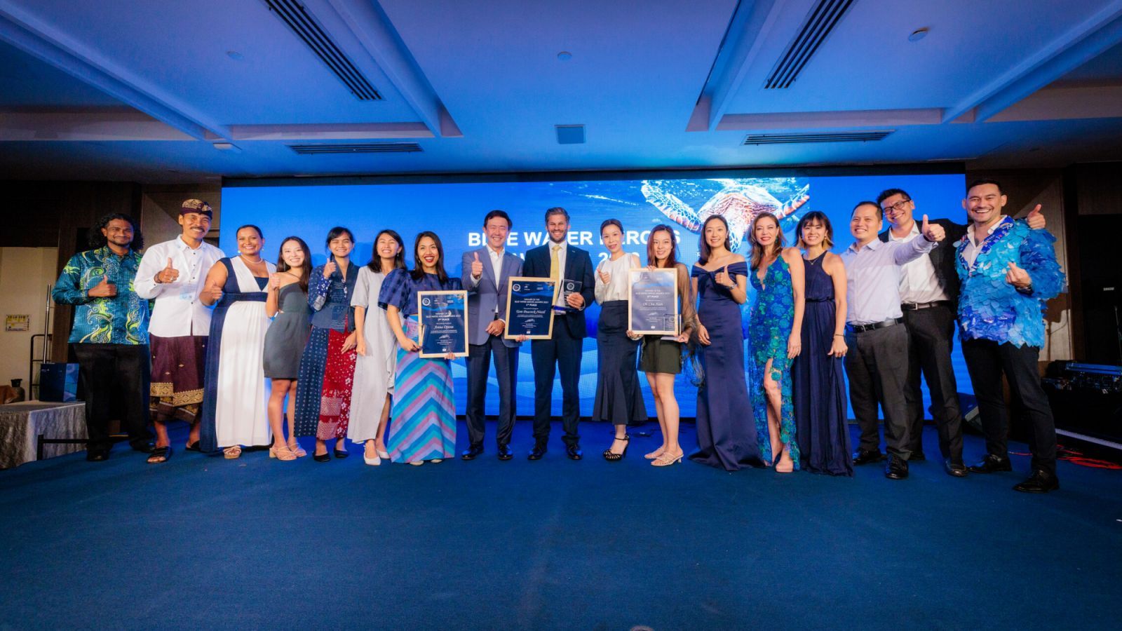 The finalists and judges of Blue Water Heroes 2023