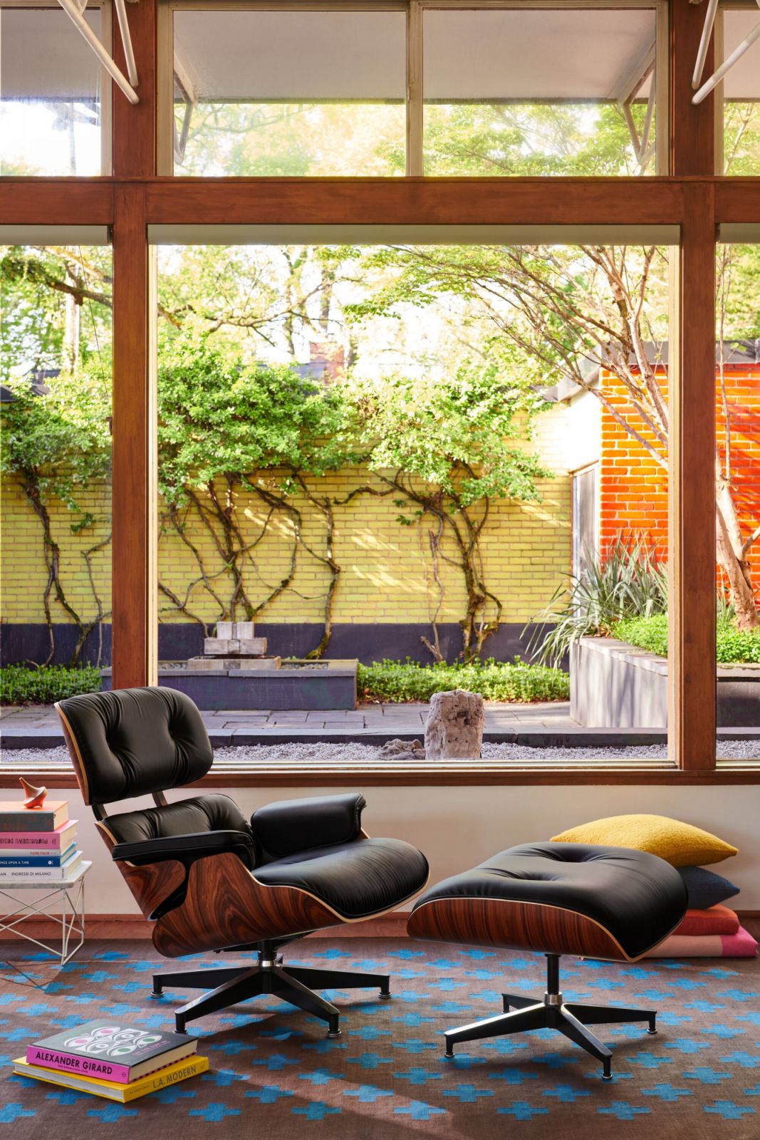 The Eames Lounge Chair and Ottoman in bamboo-based leather Black