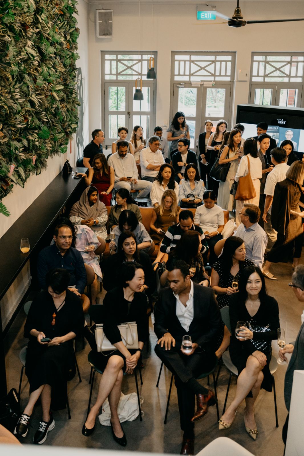 Guests waiting for the session to begin
