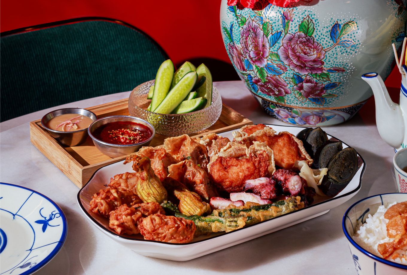 The assorted Ngo Hiang platter available in the National Day menu (Photo: Choon Hoy Platter)