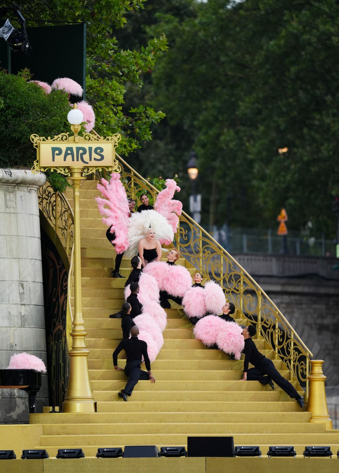 Lady Gaga rehearsing along the Seine ahead of the opening ceremony of the Paris 2024 Olympic Games in France. Picture date: Friday July 26, 2024. (Photo by John Walton/PA Images via Getty Images)
