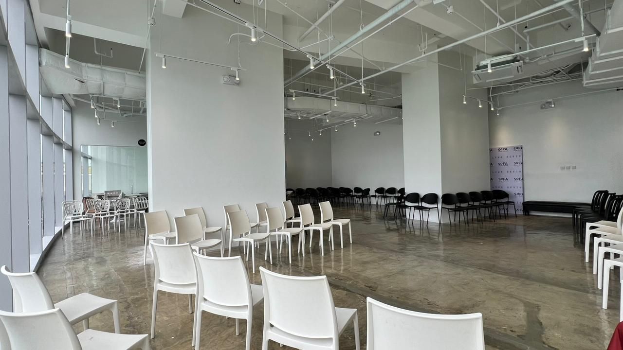 A collaboration space and multi-purpose room at SoFA's new Rockwell campus (Photo: Courtesy of SoFA Design Institute)