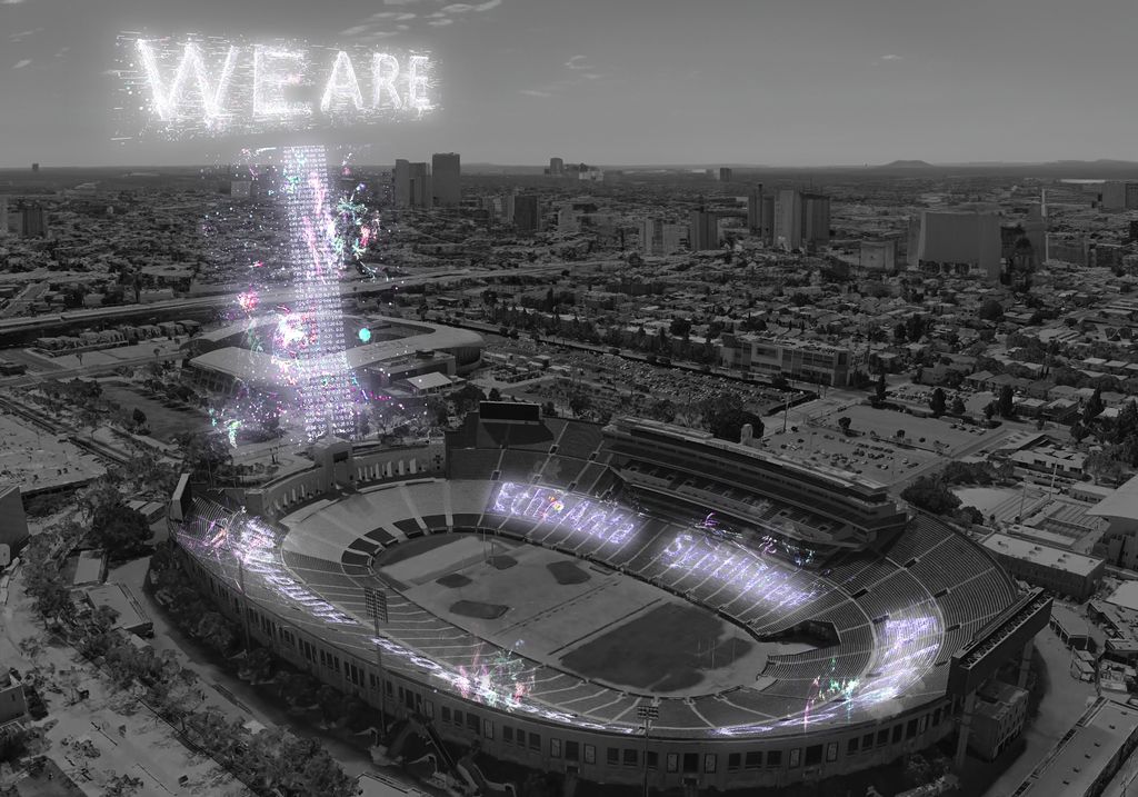 Rendering of WE ARE: Explosion Event for PST ART, 2024 (Photo: courtesy Cai Studio)