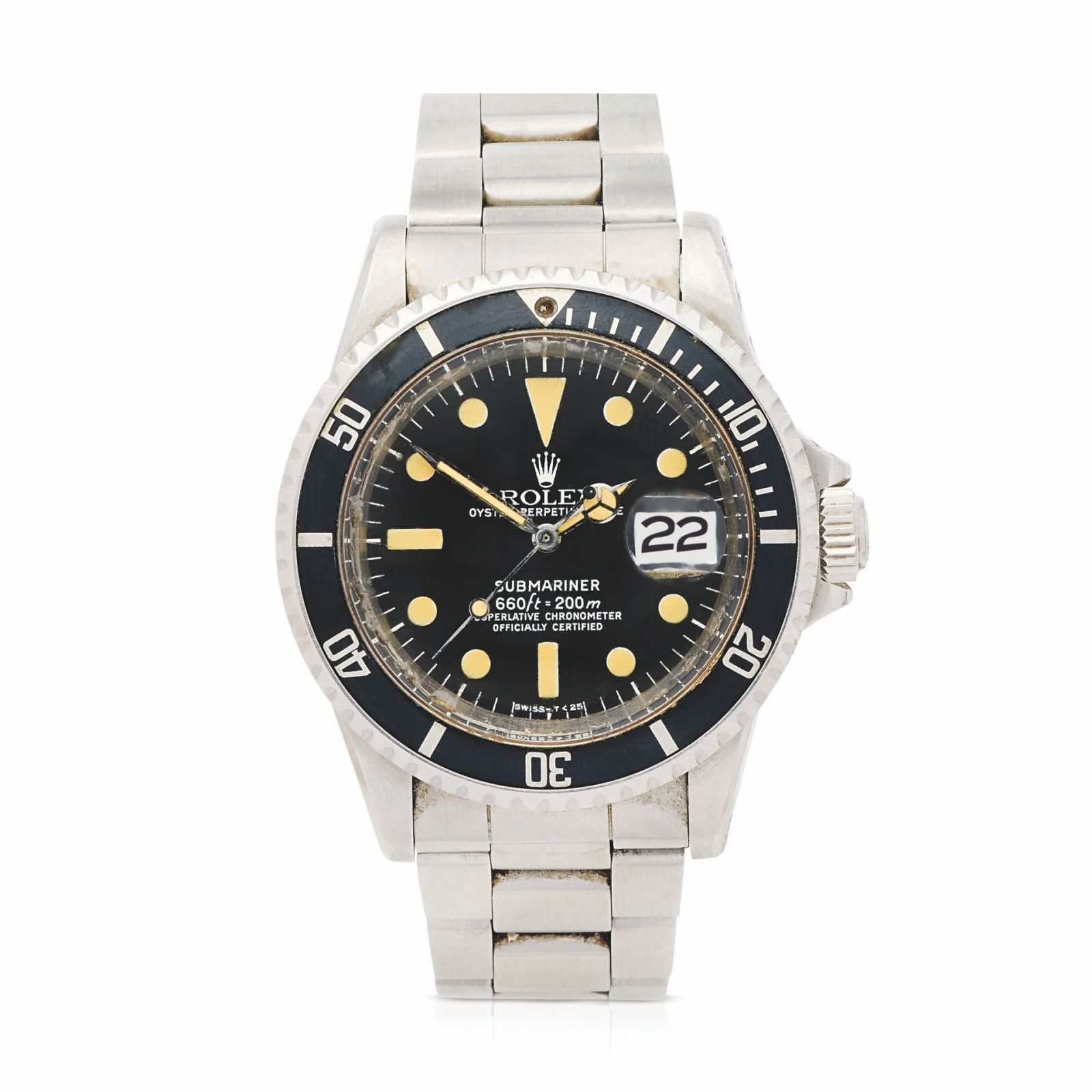 約於1975年製作的勞力士Submariner Ref. 1680腕錶，由邦瀚斯拍賣行賣出。（Photo: Bonhams）