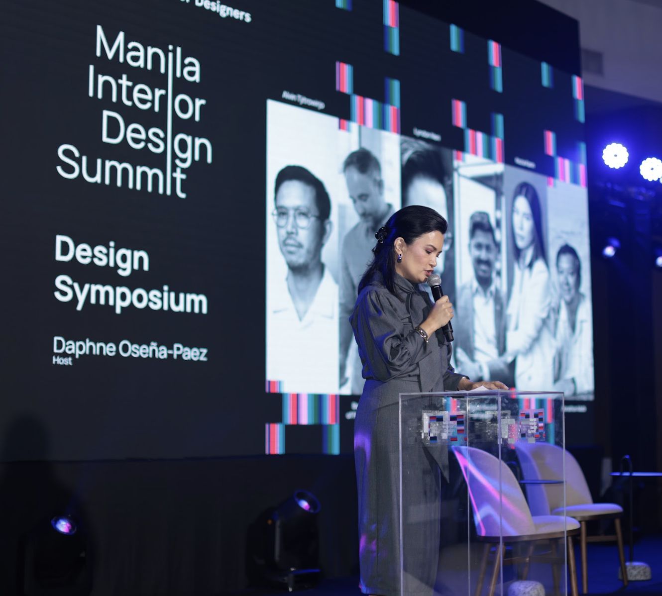 Daphne Oseña-Perez hosting the design symposium on Day 3 of the Manila Interior Design Summit