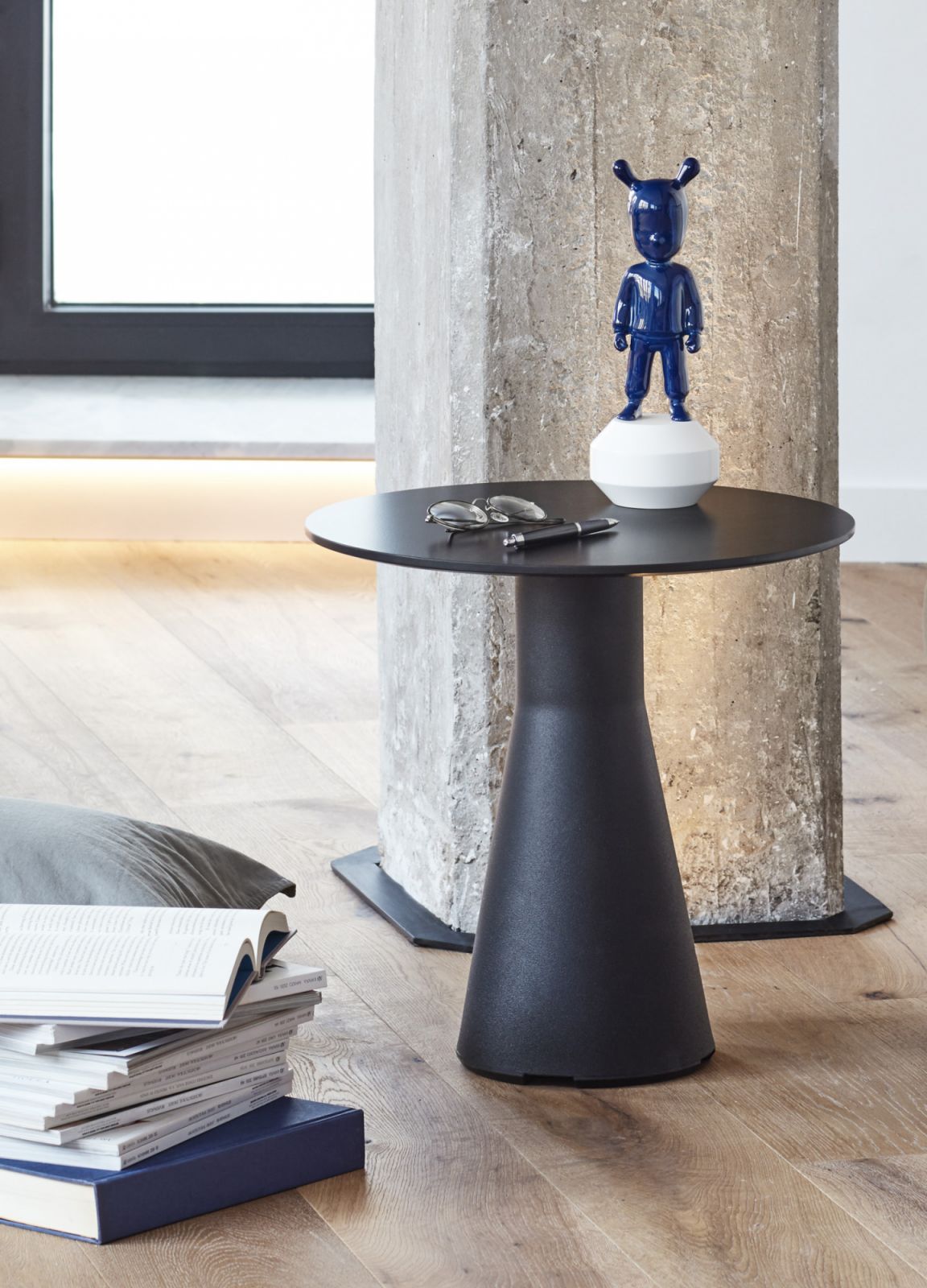 The Guest sculpture in blue