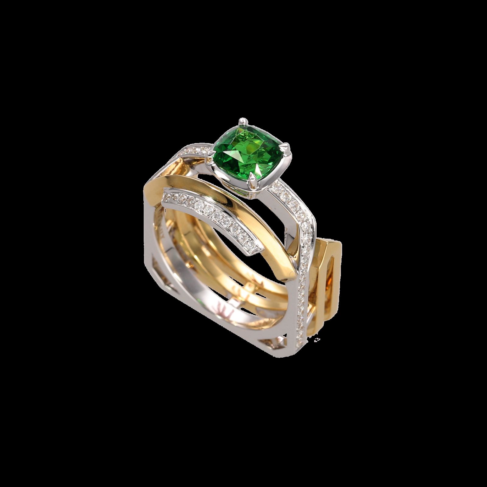 Calla Lily Fine Jewellers Cosmo-Deco Tsavorite ring