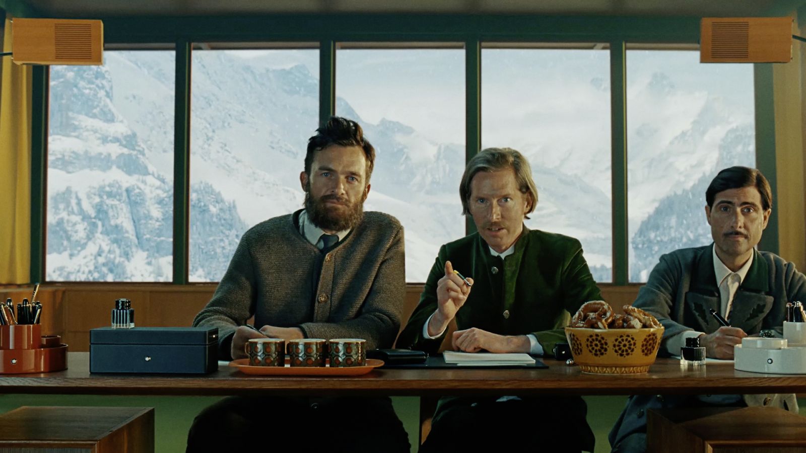 A still of Montblanc Meisterstück's 100th Anniversary campaign film starring, directed and written by Wes Anderson (Photo: Montblanc)