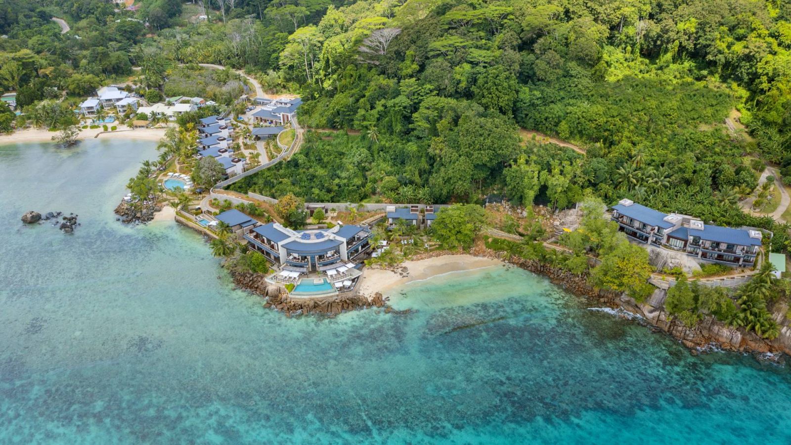 The oceanfront Mango House on Mahé Island, Seychelles, now turned into a Hilton resort