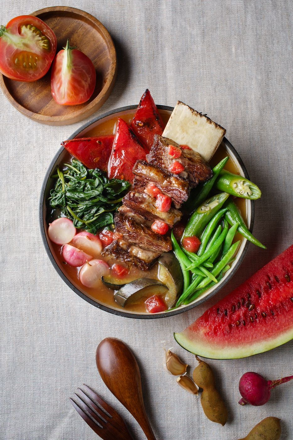 Manam's Wagyu and watermelon sinigang