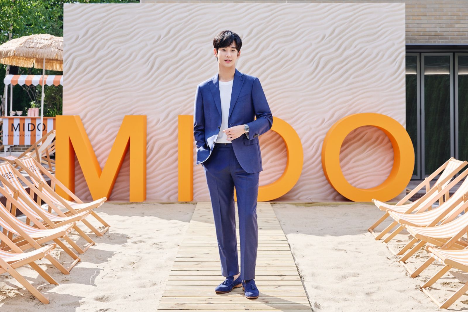 Mido亞洲區品牌大使、知名韓國男星金秀賢應邀出席海洋之星80週年暨Ocean Star 39腕錶發表記者會。(Photo: Mido)