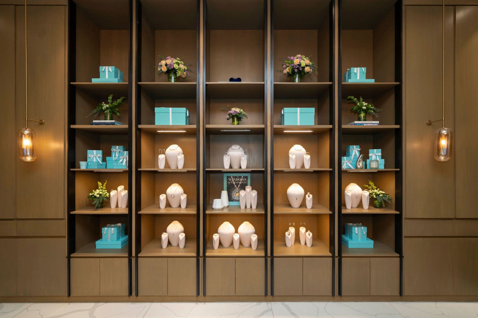 A specially curated Tiffany & Co. wall at NUSTAR Resort's Villa 3, mounted for the store's opening in Cebu