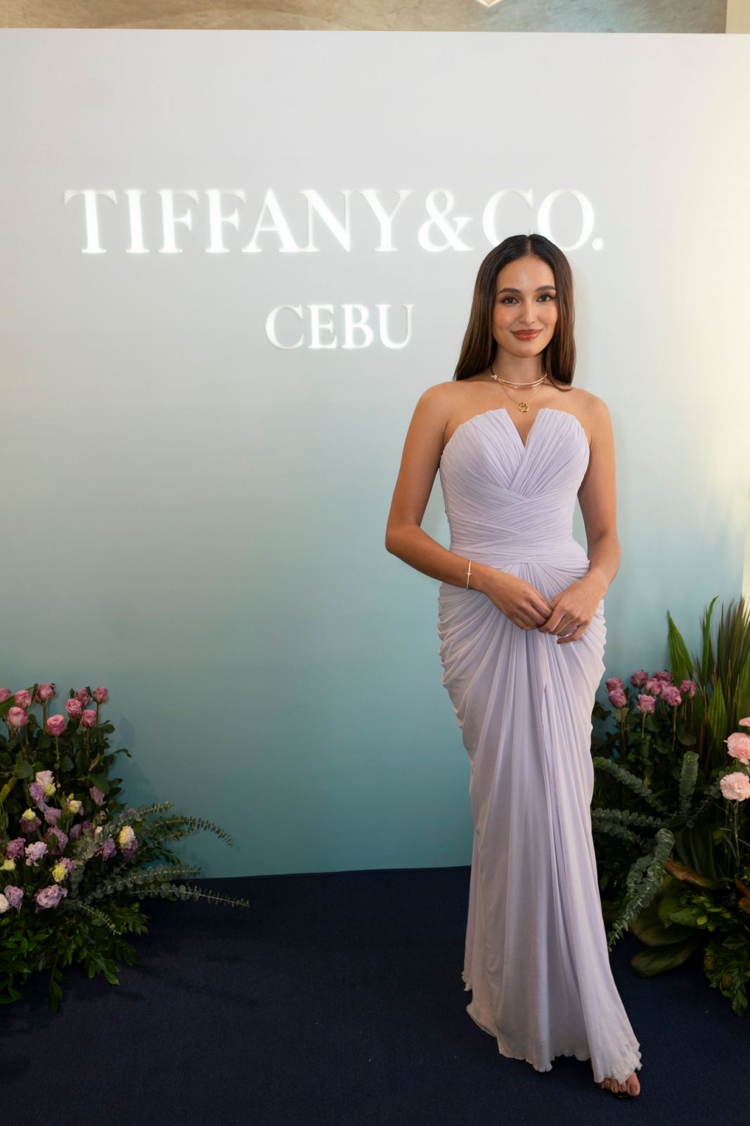 Sarah Lahbati at Tiffany & Co.'s store opening in NUSTAR Resort & Casino