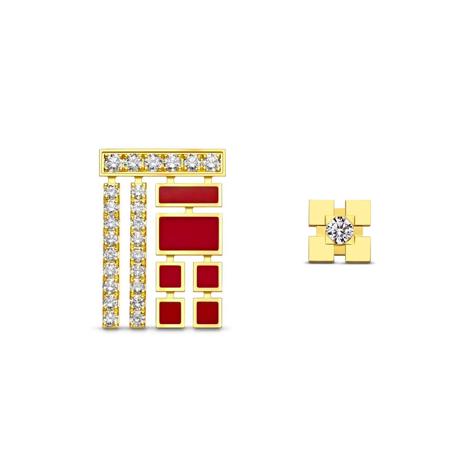 Chow Tai Fook Rouge Collection earrings (Photo: courtesy of Chow Tai Fook)