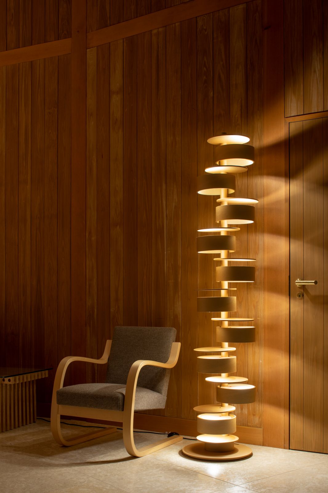 Circular Paper Taliesin lamps by Shigeru Ban (Photo: Hiroyuki Hirai)