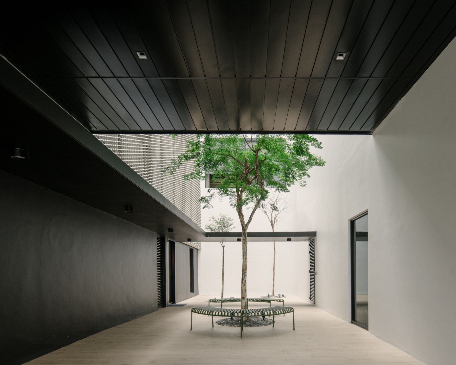 The courtyard of the EDL Regional Headquarters by Formwerkz Architects